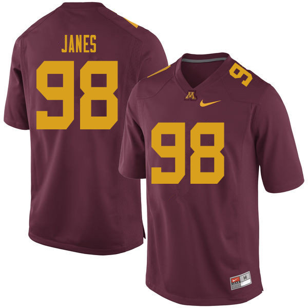 Men #98 Max Janes Minnesota Golden Gophers College Football Jerseys Sale-Maroon